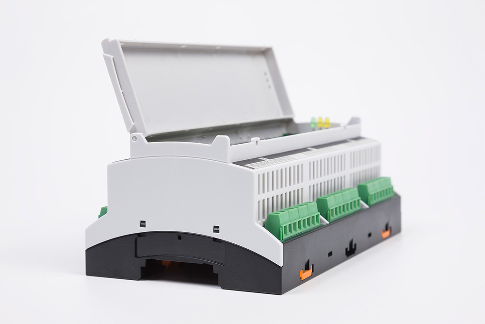 PLC Controller for Guest Room Management System, Smart Hotel Control and Home Automation - BACnet programmable functional controller BACnet PLC – C2.DIO.33 designed for wide range of building automation and guest room management system tasks can be used in remote fields IO in any Bacnet and/or Modbus network – Native Bacnet programmable device, 8 relay outputs, 24 digital inputs